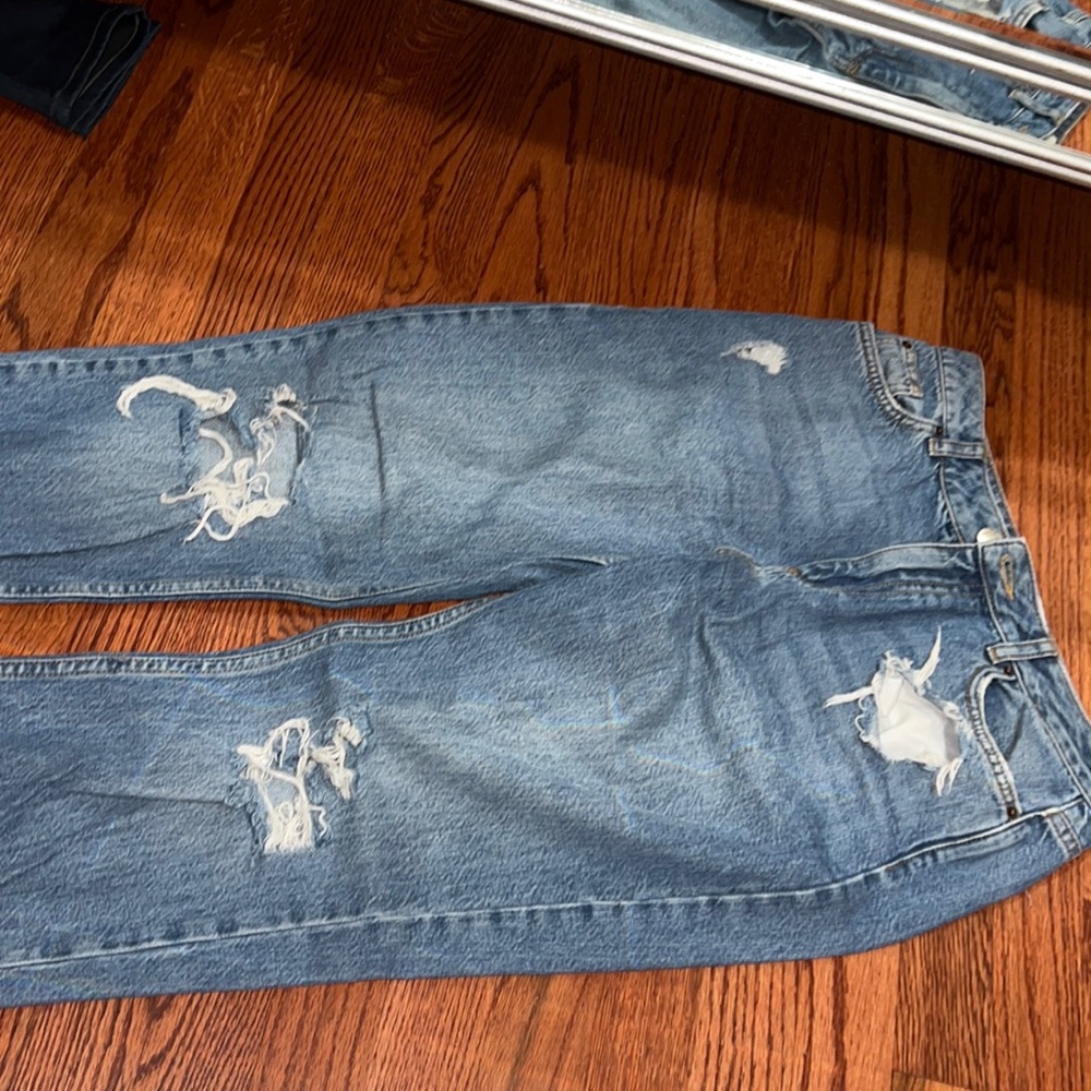 Miss selfridge wide leg distressed jeans